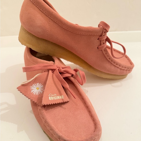 Free People Clark’s Originals Wallabee shoes in blush pink Sz 9 - Picture 4 of 13
